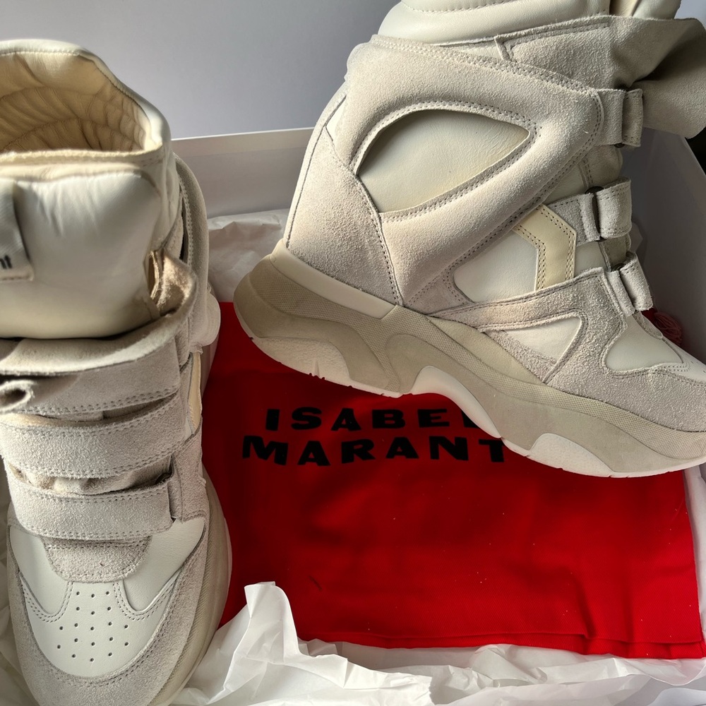 Isabel Marant Off-White High-Top Sneakers